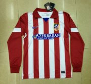 13-14 Atletico Madrid Home Long Sleeve Soccer Jersey Shirt