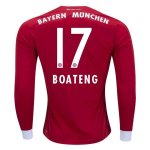 Bayern Munich Home 2017/18 Boateng #17 LS Soccer Jersey Shirt