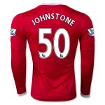 Manchester United LS Home 2015-16 JOHNSTONE #50 Soccer Jersey