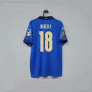 Euro 2020 Italy Home Kit Blue Soccer Jersey Football Shirt #18 BARELLA