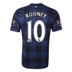 13-14 Manchester United #10 ROONEY Away Black Jersey Shirt