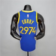 75th Anniversary Curry 2974 Warriors blue NBA Jersey