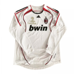 AC Milan Away White 06/07 Retro Long Sleeve Soccer Jersey Shirt