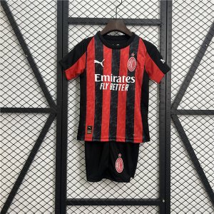 Kids AC Milan 25/26 Home Football Kit (Shirt+Shorts)