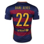 Barcelona Home 2015-16 DANI ALVES #22 Soccer Jersey
