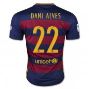 Barcelona Home 2015-16 DANI ALVES #22 Soccer Jersey