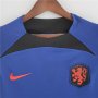 World Cup 2022 Netherlands Soccer Shirt Away Blue Football Shirt