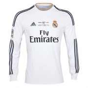 13-14 Real Madrid Home Long Sleeve Retro Jersey Shirt