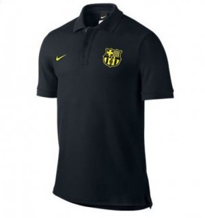 2014 BARCELONA BLACK SHORT SLEEVE POLO T-SHIRT