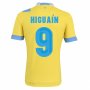 13-14 Napoli #9 Higuain Away Yellow Jersey Shirt