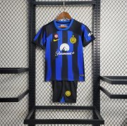 KIDS INTER MILAN 23/24 HOME FOOTBALL KIT(Shirt+Shorts)