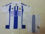 Kids Real Sociedad 2015-16 Home Soccer Kit(Shirt+Shorts)