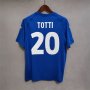 Italy FootBall Shirt 1996 Retro Blue Soccer Jersey #20 TOTTI