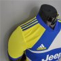 Juventus 21-22 Third Yellow&Blue Soccer Jersey Football Shirt (Player Version)