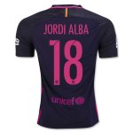 Barcelona Away 2016/17 JORDI ALBA 18 Soccer Jersey Shirt