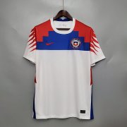 Chile 2020-21 Away White&Blue Soccer Jersey Football Shirt
