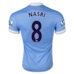 Manchester City Home 2015-16 NASRI #8 Soccer Jersey
