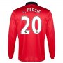 13-14 Manchester United #20 v.Persie Home Long Sleeve Jersey Shirt