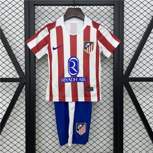 Kids Atletico Madrid 25/26 Home Soccer Kit (Shirt+Shorts)