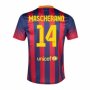 13-14 Barcelona #14 Mascherano Home Soccer Jersey Shirt