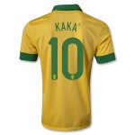 13/14 Brazil #10 KAKA Yellow Home Jersey Shirt