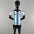 Kids World Cup 2022 Argentina Home Soccer Kit(Shirt+Shorts)