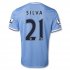 13-14 Manchester City #21 SILVA Home Soccer Shirt