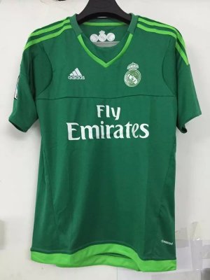 Real Madrid 2015-16 Green Away Goalkeeper Soccer Jersey