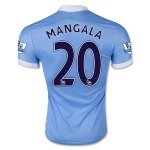 Manchester City Home 2015-16 MANGALA #20 Soccer Jersey