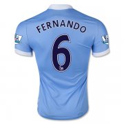 Manchester City Home 2015-16 FERNANDO #6 Soccer Jersey