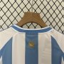 Kids Copa America 2024 Argentina Home Soccer Kit(Shirt+Shorts)