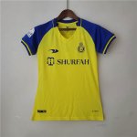 22/23 Riyadh Victory Home Yellow Ronaldo Women's Soccer Jersey Football Shirt