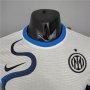 Inter Milan 21-22 Away White Snake Soccer Jersey Football Shirt (Player Version)