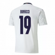 Italy Euro 2020 White Soccer Jersey Shirt #19 BONUCCI