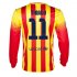 13-14 Barcelona #11 Thiago Away Long Sleeve Soccer Jersey Shirt