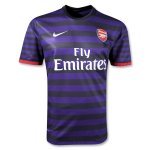 12/13 Arsenal Away Black and Blue Soccer Jersey Shirt
