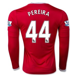 Manchester United LS Home 2015-16 PEREIRA #44 Soccer Jersey