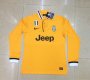 13-14 Juventus Away Yellow Long Sleeve Jersey Shirt