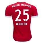 Bayern Munich Home 2017/18 Muller #25 Soccer Jersey Shirt