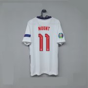 Euro 2020 England Home Kit #11 MOUNT Soccer Shirt White Football Shirt