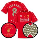 Liverpool Legend Gerrard Home Soccer Jersey Red