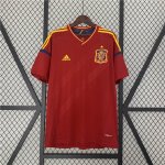 Spain 2012 Home Red Soccer Jersey Retro Football Shirt