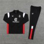 AC Milan 23/24 Black Half Zipper Tracksuit