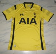 Tottenham Hotspur 14/15 Yellow Away Soccer Jersey