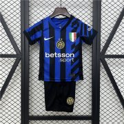 KIDS INTER MILAN 24/25 HOME FOOTBALL KIT(Shirt+Shorts)