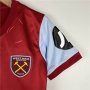 Kids West Ham United 23/24 Home Red Football Kits(Shirt+Shorts)