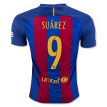 Barcelona Home 2016-17 SUAREZ 9 Soccer Jersey Shirt