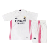 Kids Real Madrid 20-21 Home White Jersey Kit(Shirt+Short)