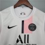 Kids PSG Away White&Pink 21-22 Soccer Football Kit (Shirt+Shorts)