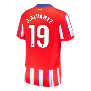 Atletico Madrid 24/25 Home Football Shirt #19 J. ALVAREZ